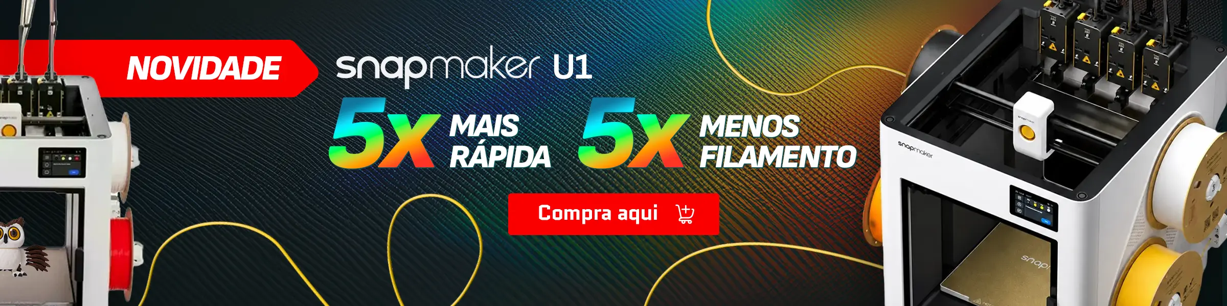SNAPMAKER U1 - Nova impressora com 4 cabeças