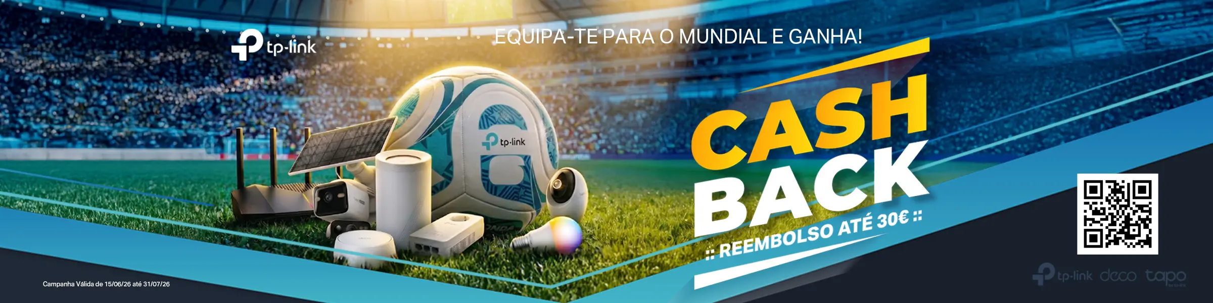 CASHBACK - até 30€ de reembolso em tp-link