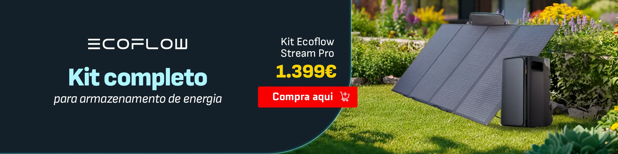 KIT Ecoflow -  armazenamento de energia