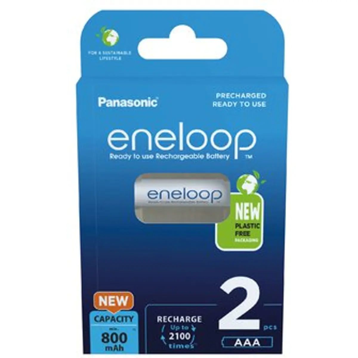 Baterias recarregáveis AAA 800mAh (mín.) [2 unid.]