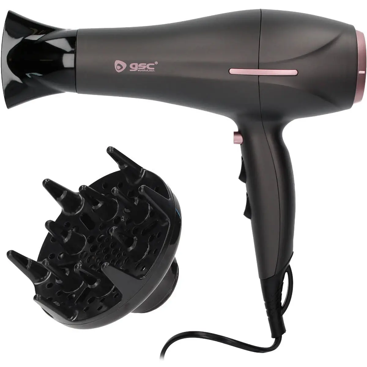 Secador de cabelo 2200W (2 Vel. / 3 Temp.) c/ concentrador + difusor de ar