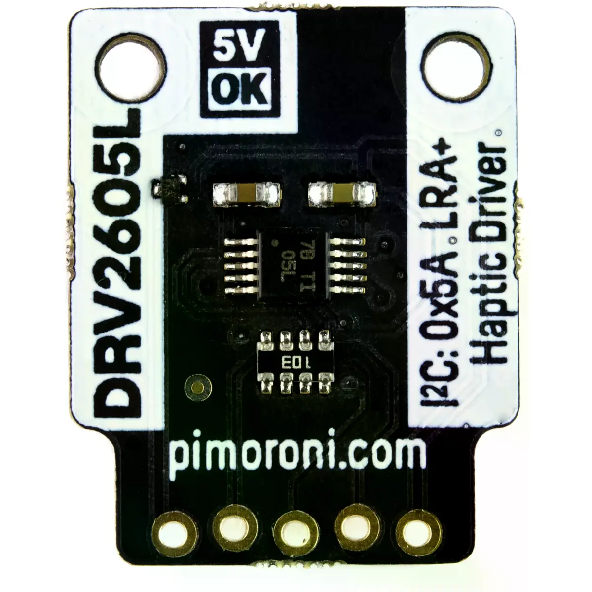 Controlador háptico DRV2605L com atuador linear