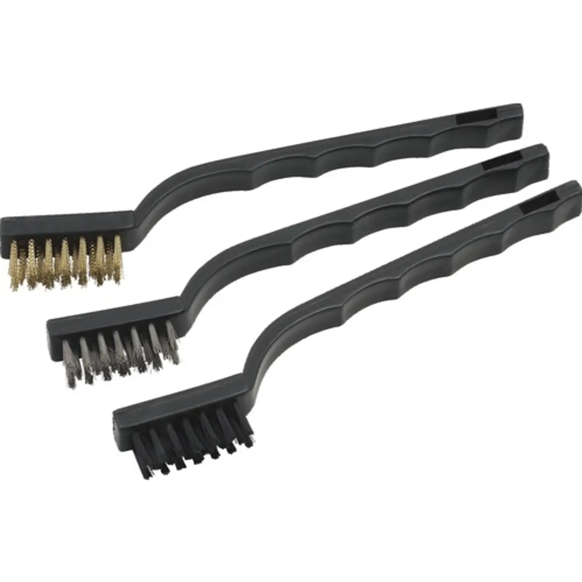 Conjunto de 3 escovas de limpeza  (aço / latão / nylon)