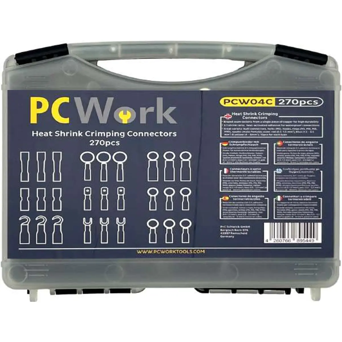 Conjunto de 270 terminais de isolamento Termoretrátil