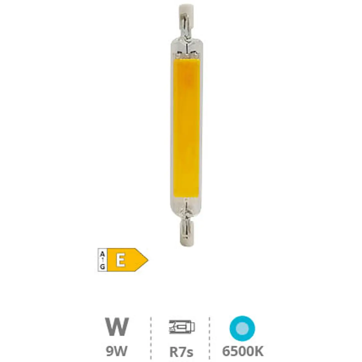 Lâmpada R7S LED COB 118mm 330º 9W 6000K 1100lm