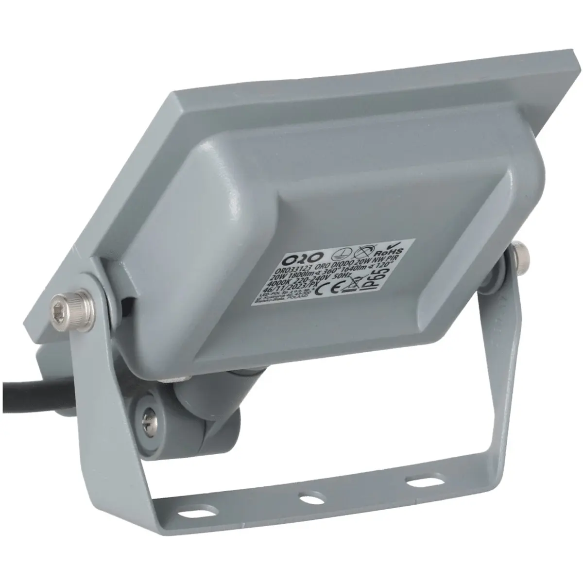 Projector LED 230VAC 10W 4000K (branco neutro) 900lm com sensor PIR