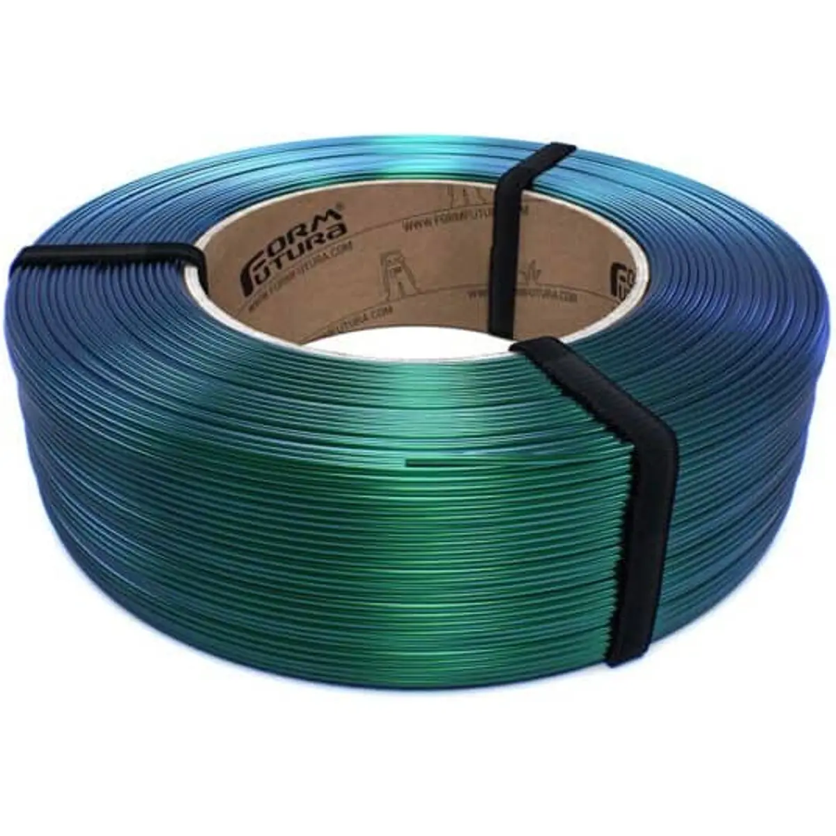 Rolo de filamento de impressão 3D em PLA de 1.75mm - Azul/Verde - 750g