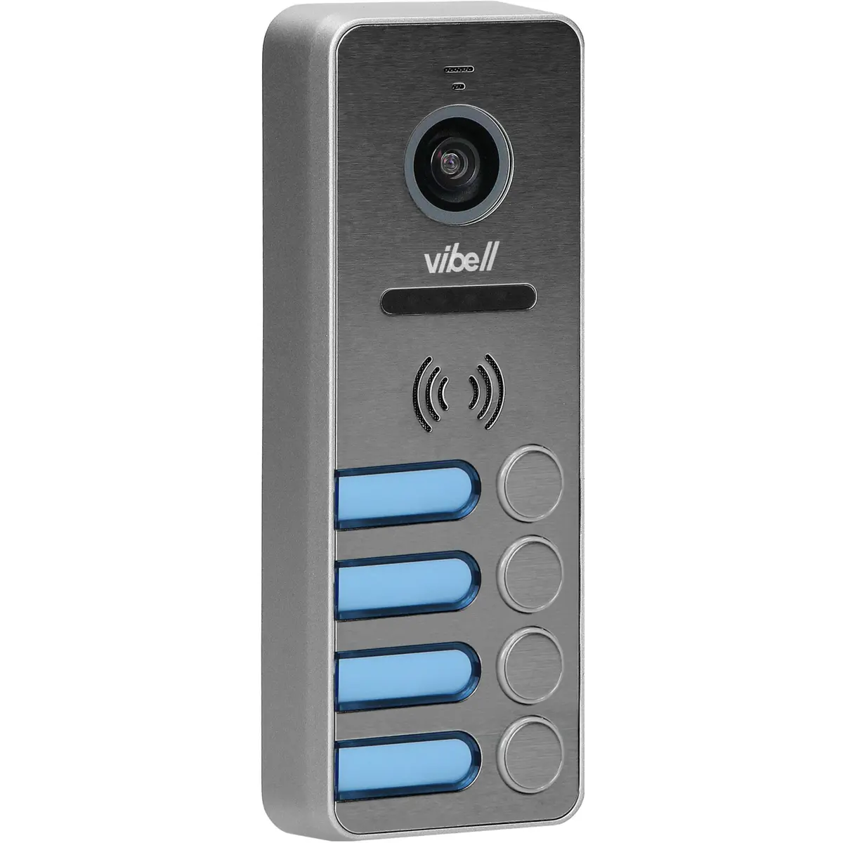 Video-porteiro com ecrã 7'' SD+ DVR p/ 4 apartamentos - Branco