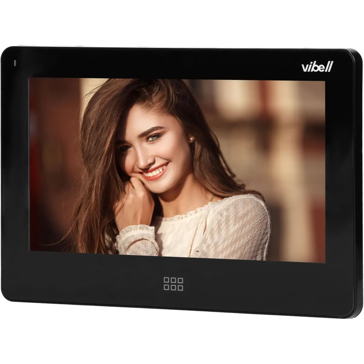 Video-porteiro com ecrã 7'' SD+ DVR p/ 4 apartamentos - preto