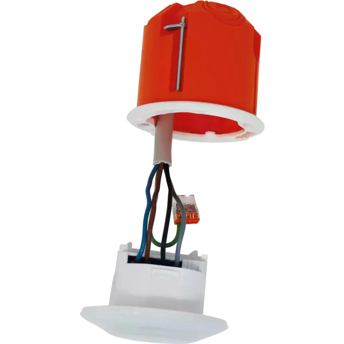 Mini-detector de movimento PIR Crepuscular 360º IP54 400W/2300W - p/ encastrar