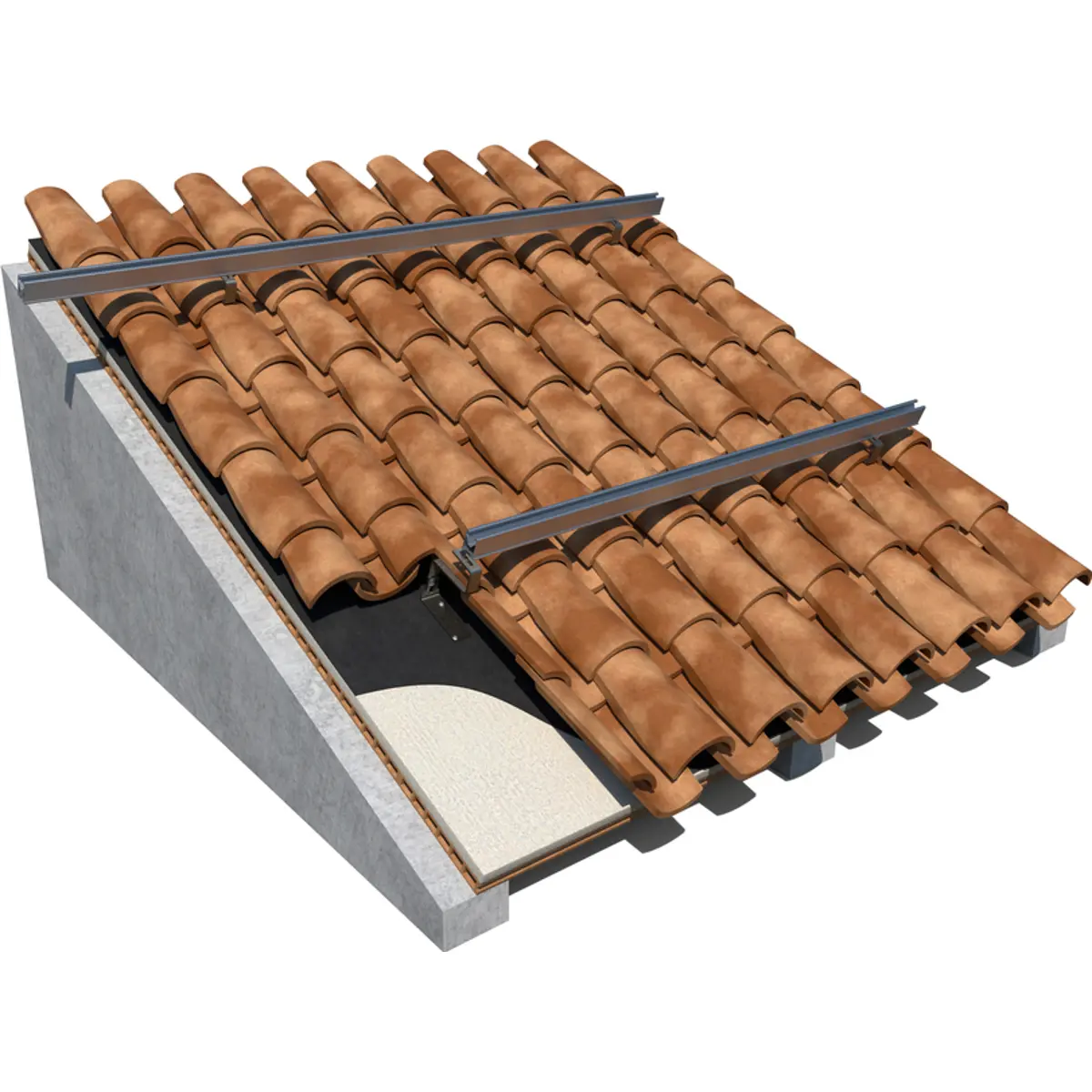 Salva Telhas universal para telhas cerâmicas - altura regulável 40-55mm