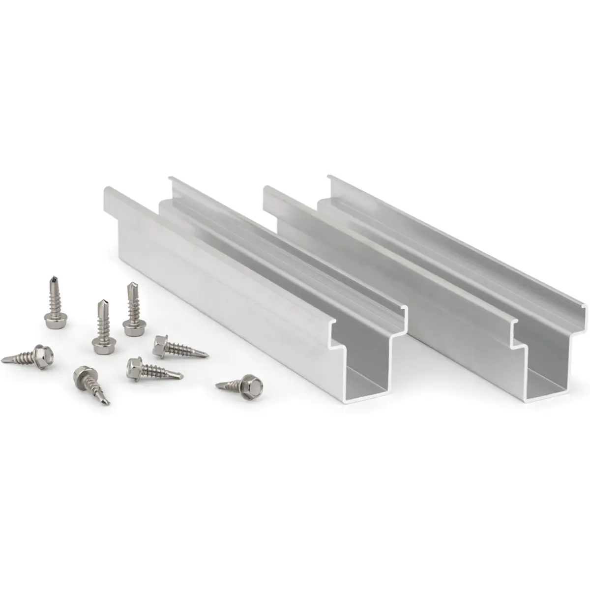 Kit de 2 uniões para perfil de alumínio PSE-C + parafusos - 200mm