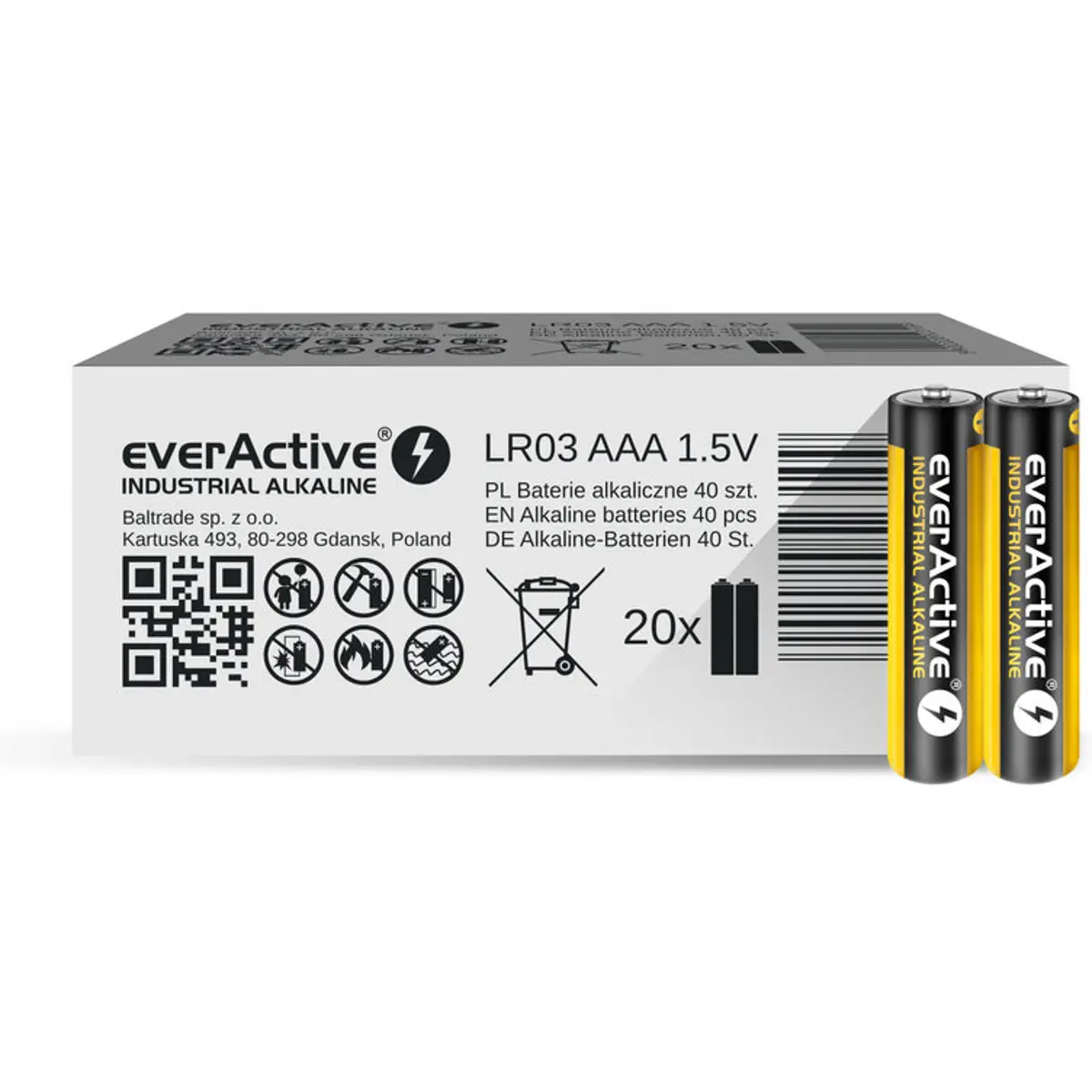 Pilhas alcalinas 1.5V LR03 / AAA - [40 unid.]