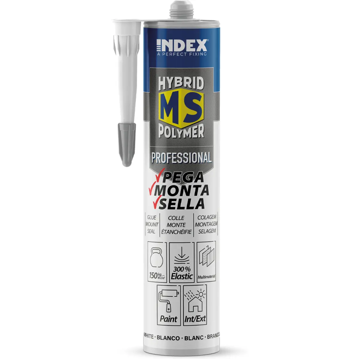 Cola e Veda de Polímero MS Híbrido p/ juntas de dilatação - 290ml - branco