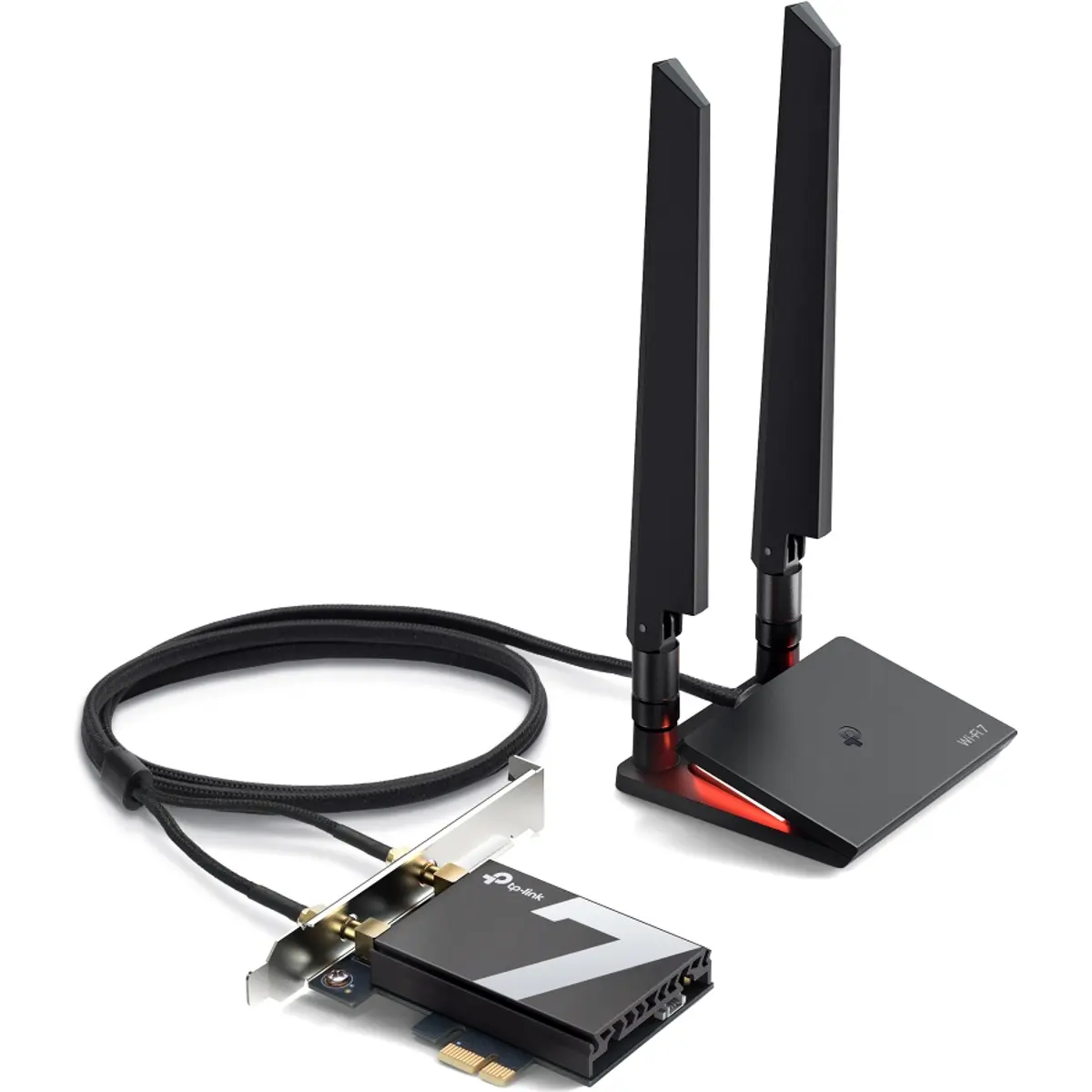 Placa de Rede PCIe Wi-Fi 7 Tri-Band 9300Mbps com Bluetooth 5.4