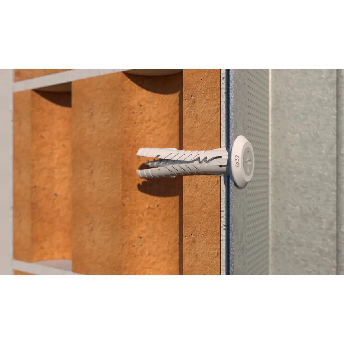 Bucha Tapit de gola larga c/ parafuso PZ2 em aço zincado - Ø5x27mm