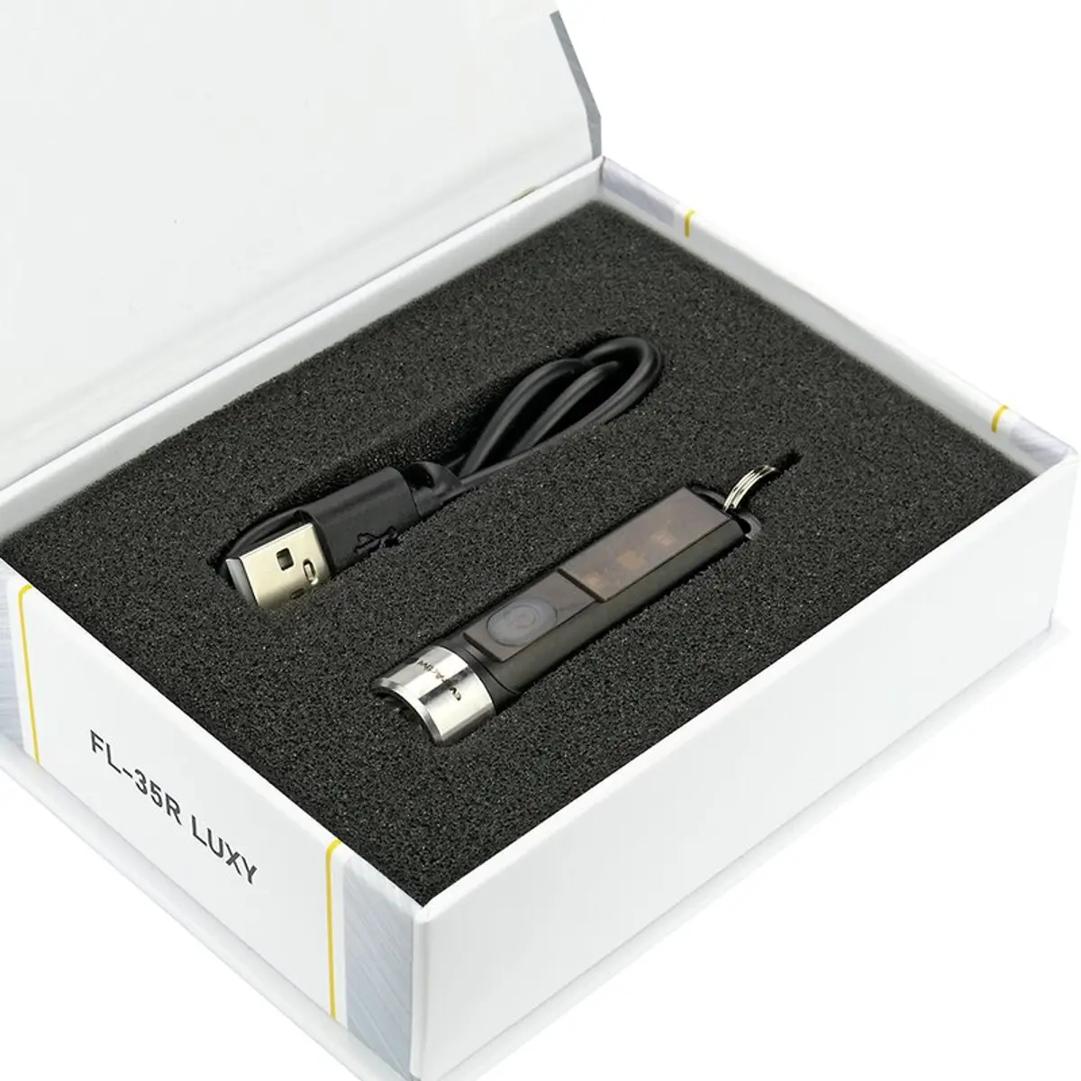 Mini lanterna LED porta-chaves 350lm (multi-modo) recarregável 300mAh USB-C - IPX4