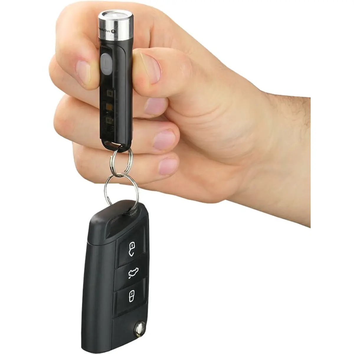Mini lanterna LED porta-chaves 350lm (multi-modo) recarregável 300mAh USB-C - IPX4