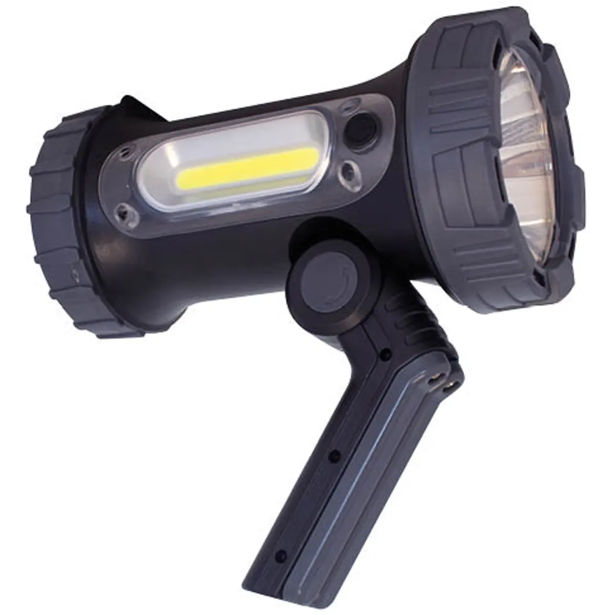 Lanterna LED projectora 5W LED + 5W COB recarregável c/ powerbank USB