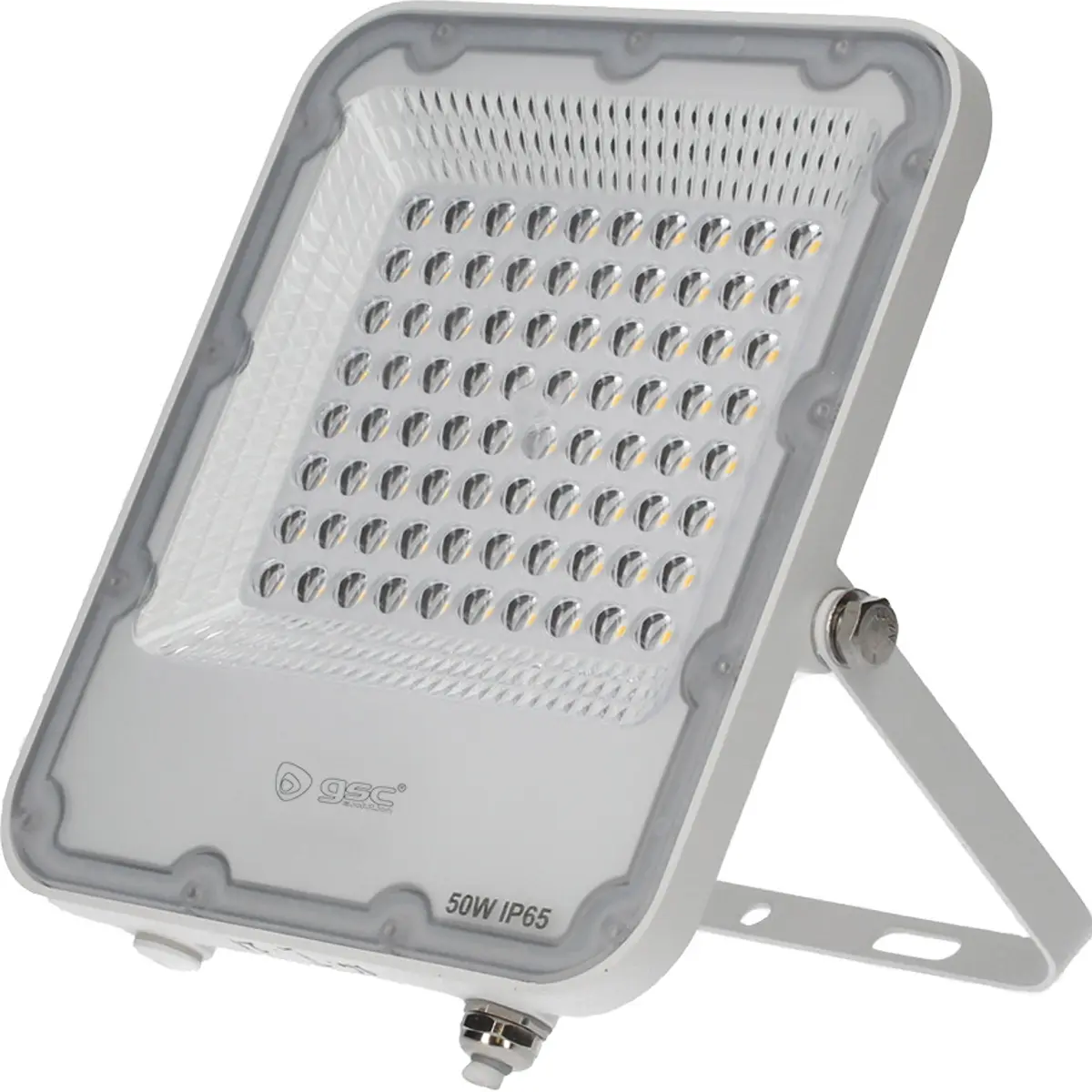 Projetor 230VAC 50W 3000K (branco quente) 4700lm IP65 - Branco