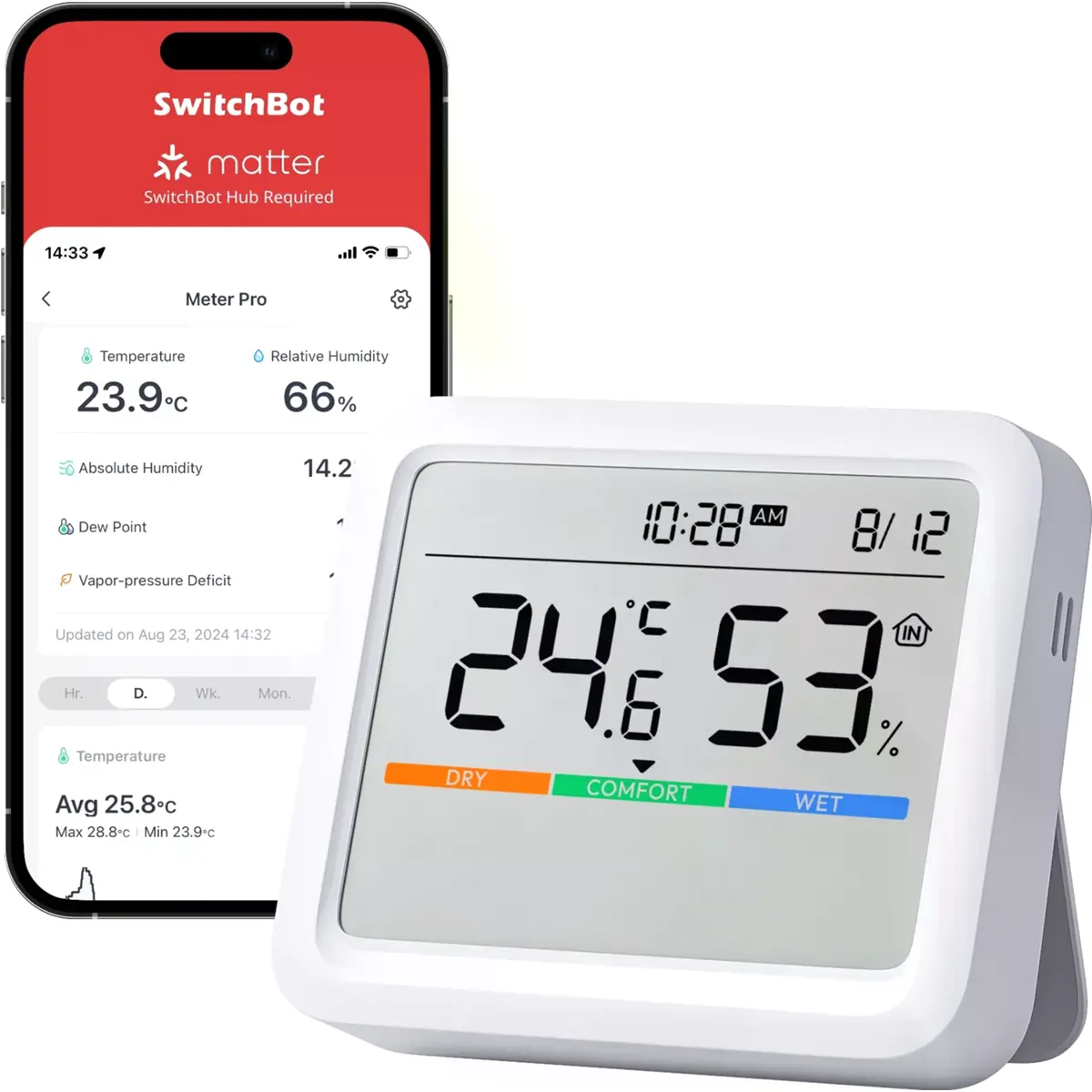 SwitchBot Meter Pro - Monitor de Temperatura e Humidade Inteligente sem ...