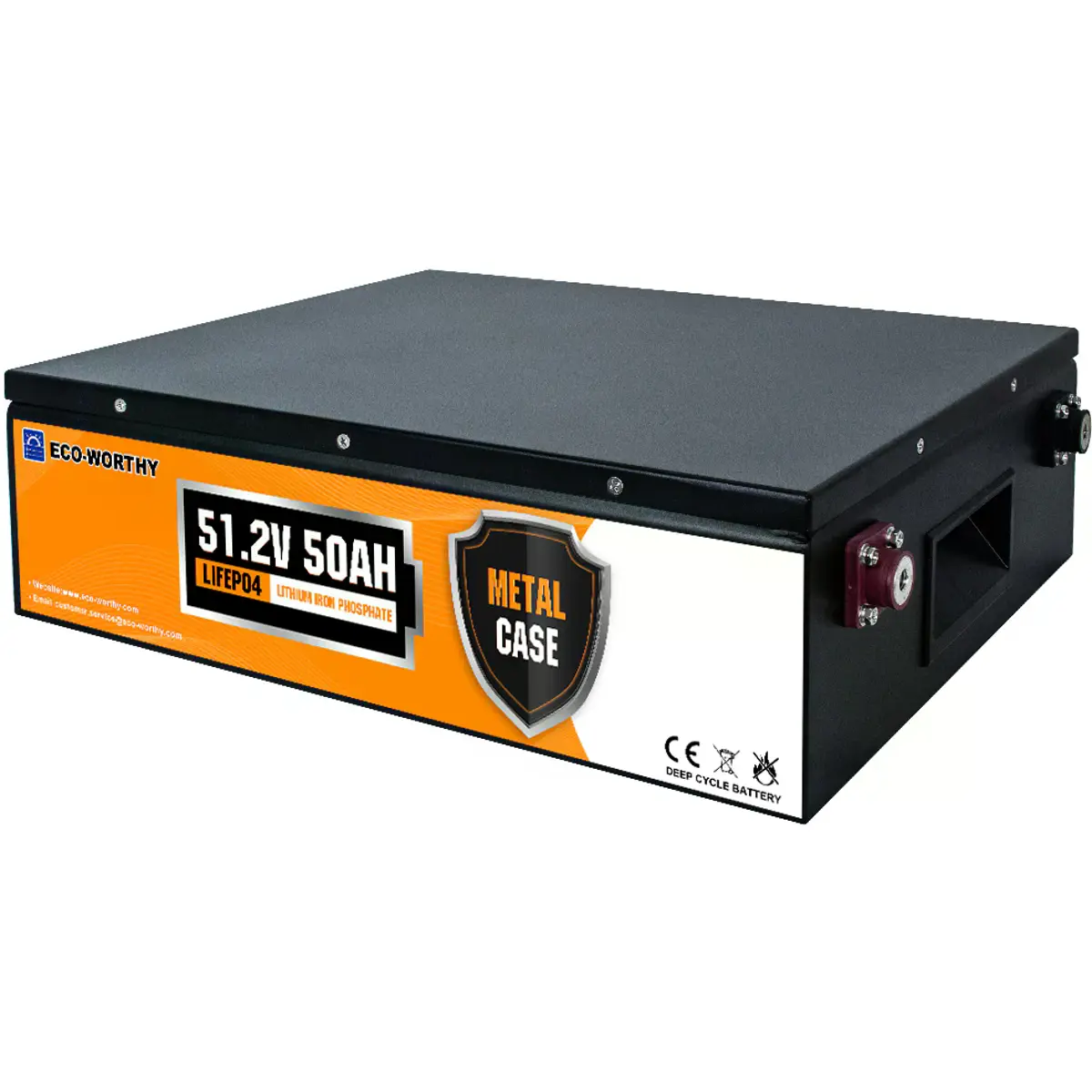 Bateria de Lithium (LiFePO4) BMS empilhável - 48V (51.2V) 50Ah / 2.56kWh