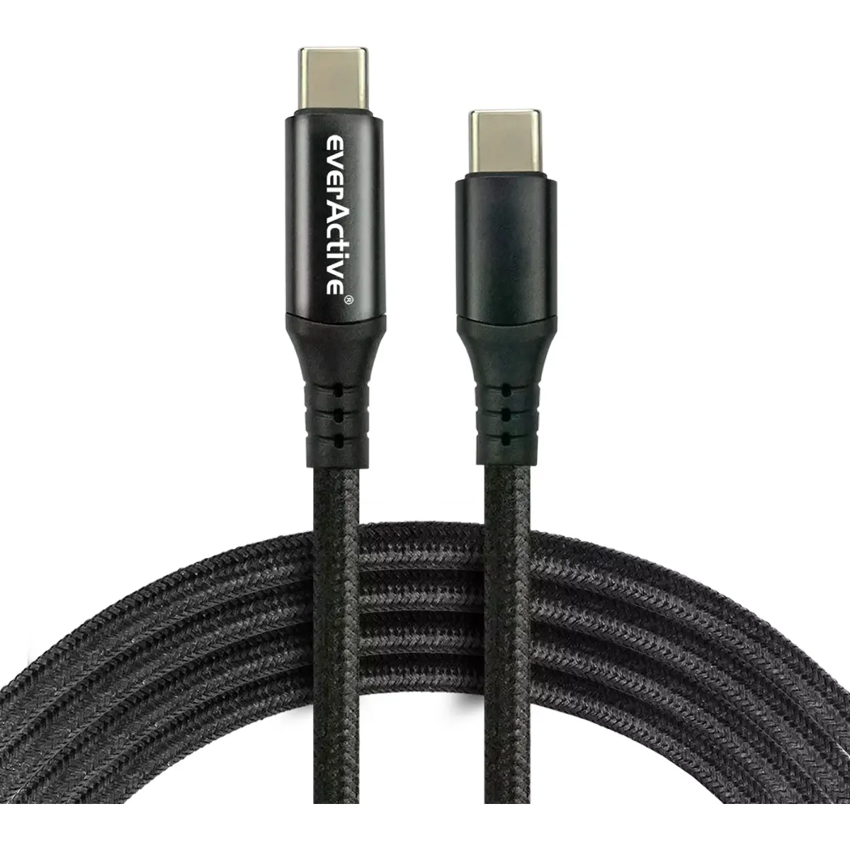 Cabo USB-C ➝ USB-C c/ display LCD, carregamento rápido e revestimento a nylon - 1m