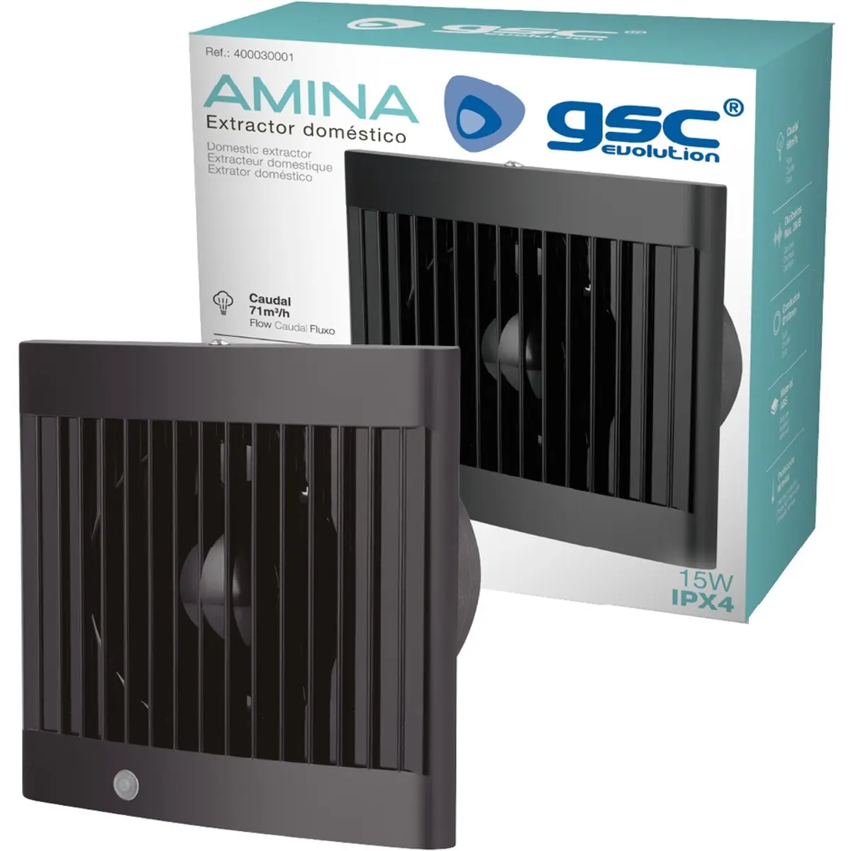 Extrator de ar 20W 71m³/h Ø100mm