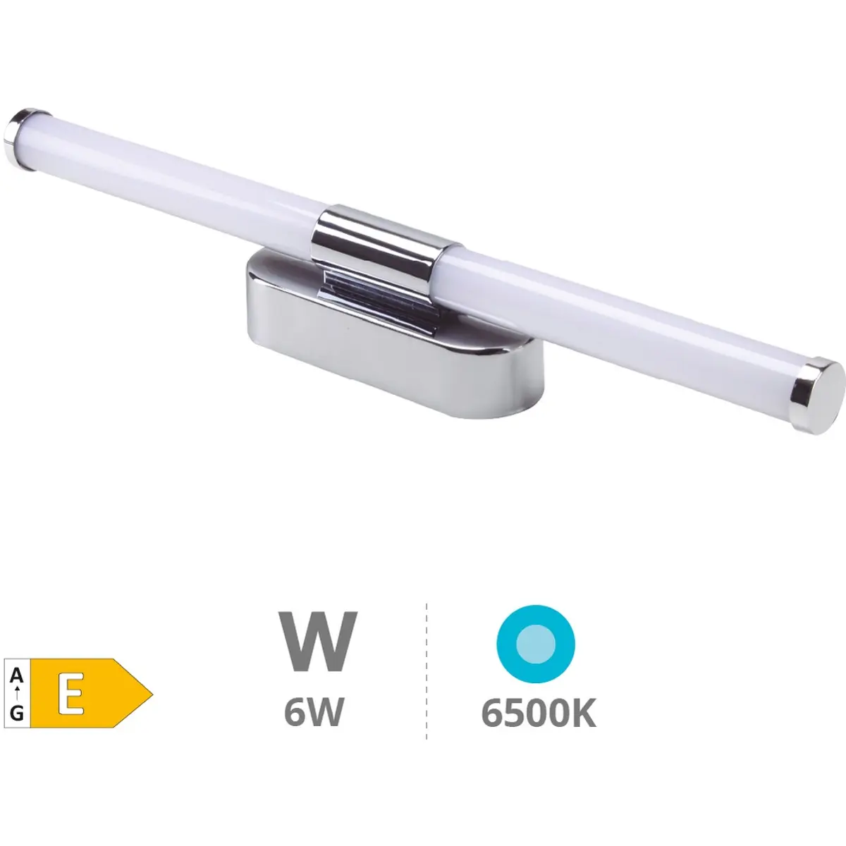 Aplique LED 6W 6500K 630lm para WC - 400mm