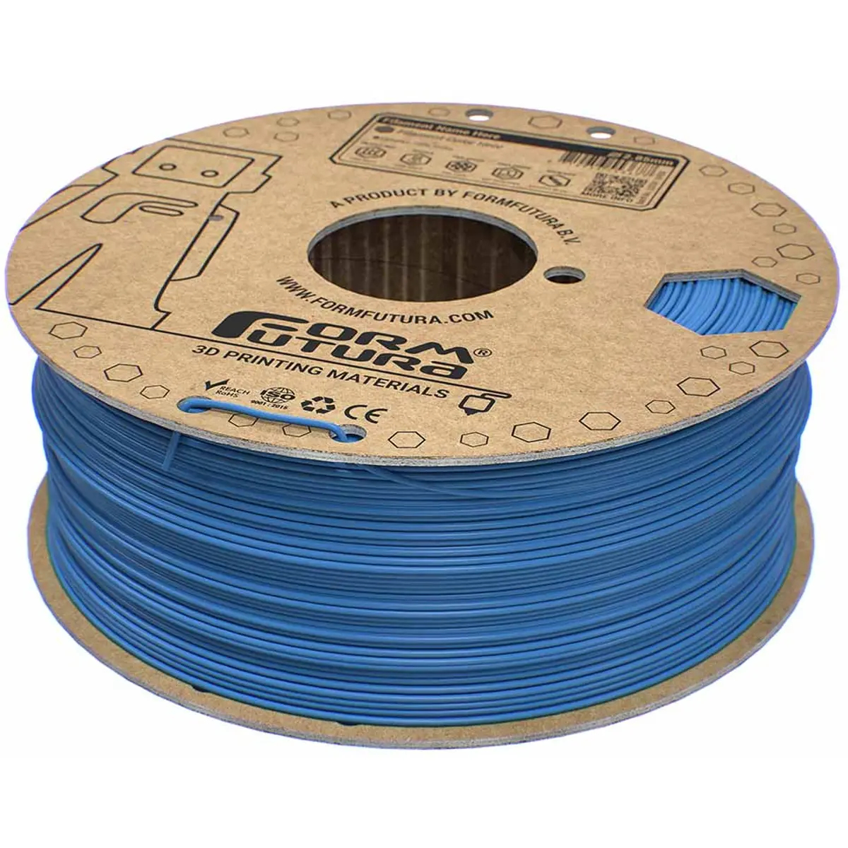 Rolo de filamento de impressão 3D em PLA de 1.75mm - Azul claro - 1Kg