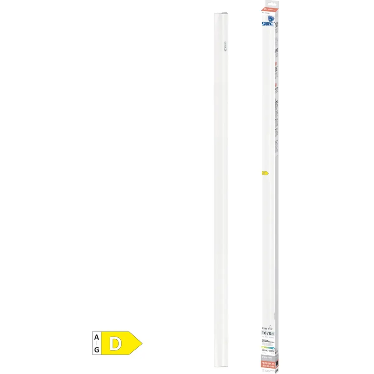 Luminária LED tipo T5 250V 12W 4000K / 6000K 1440lm - 900mm