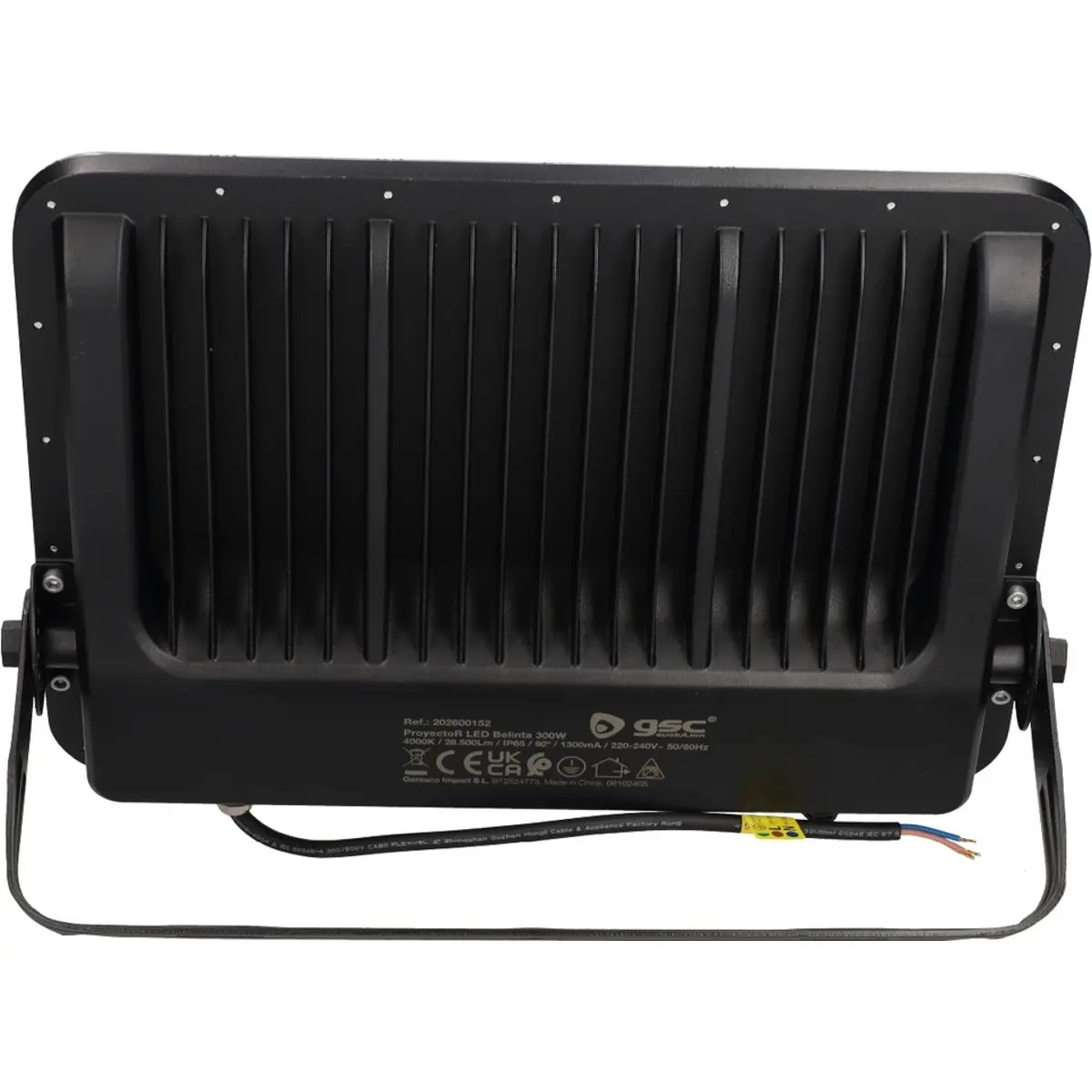 Projector LED 230V 300W 6500K 36.000lm IP65 - preto