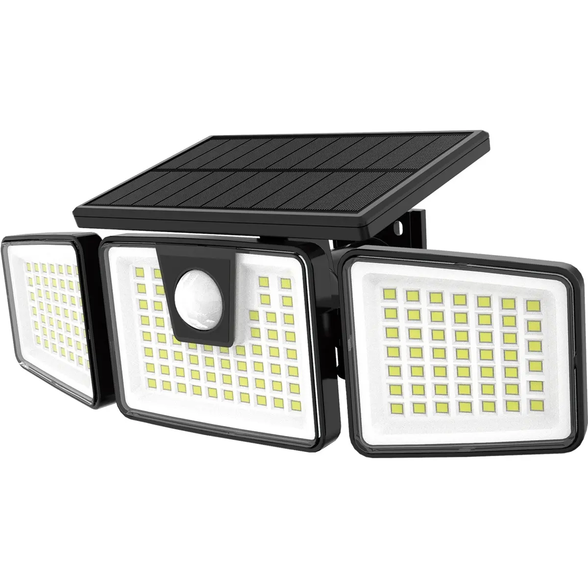 Projetor solar LED 7W 700lm orientável de parede c/ sensor de movimento + crepuscular - IP65
