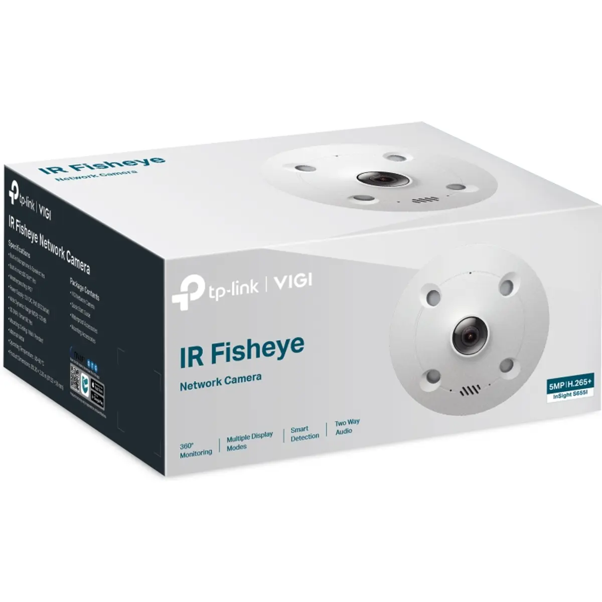 Cámara IP (Ethernet con PoE) ojo de pez 360° 5MP - IP67 IK10
