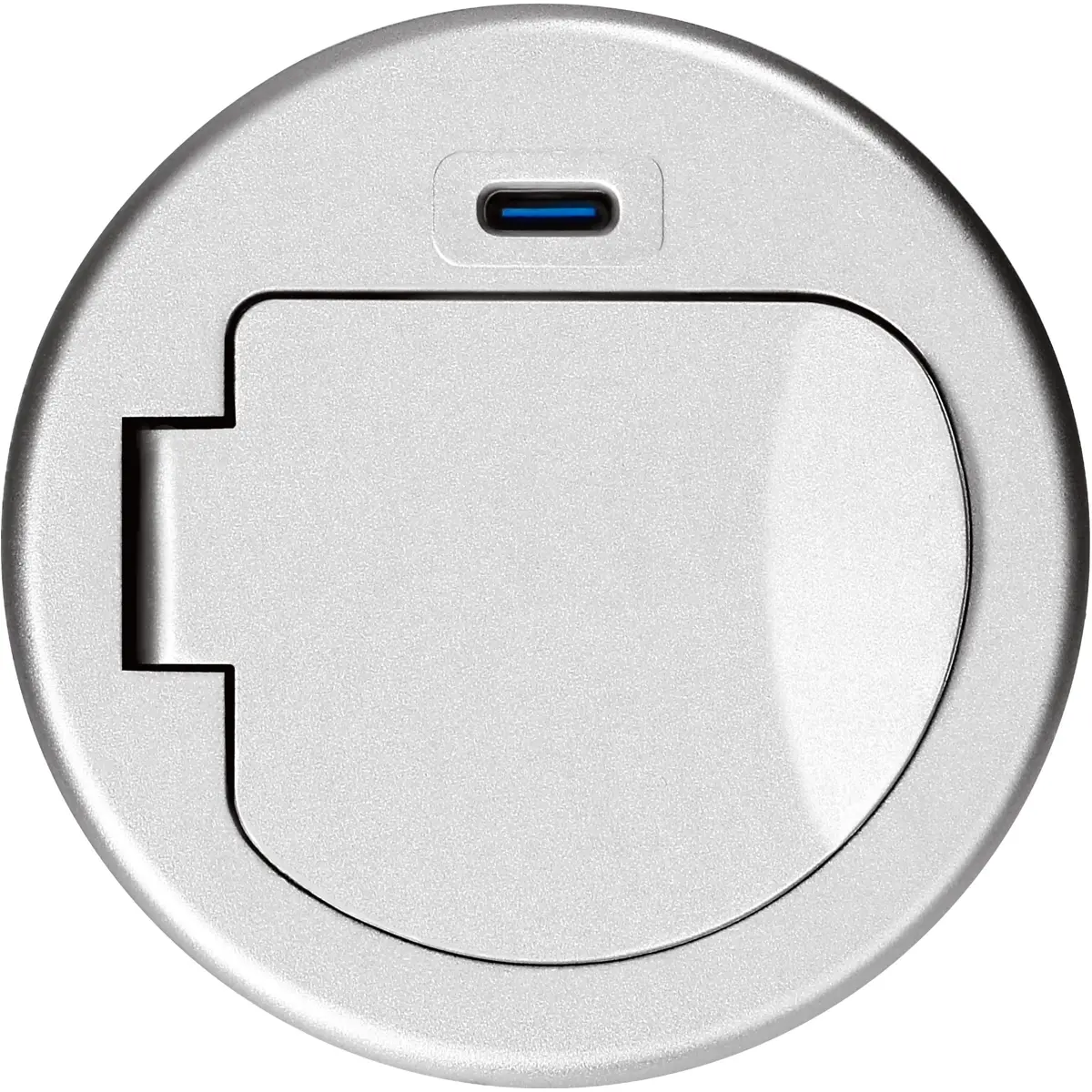 Bloco de tomadas de encastrar (Ø62mm) 1x Schuko + 1xUSB-C