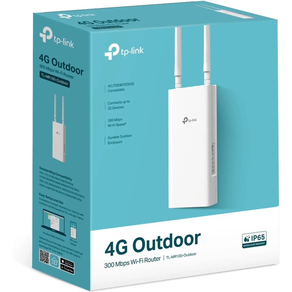 Router 4G LTE (150Mbps) Wireless N (300Mbps) c/ Ethernet e PoE - IP65