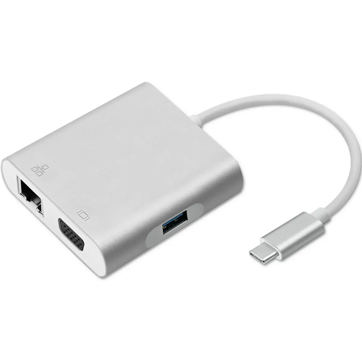 Hub Adaptador USB-C 3.1 4 Portas (USB-C PD 92W + USB 3.0 + VGA + RJ45 1Gbps)