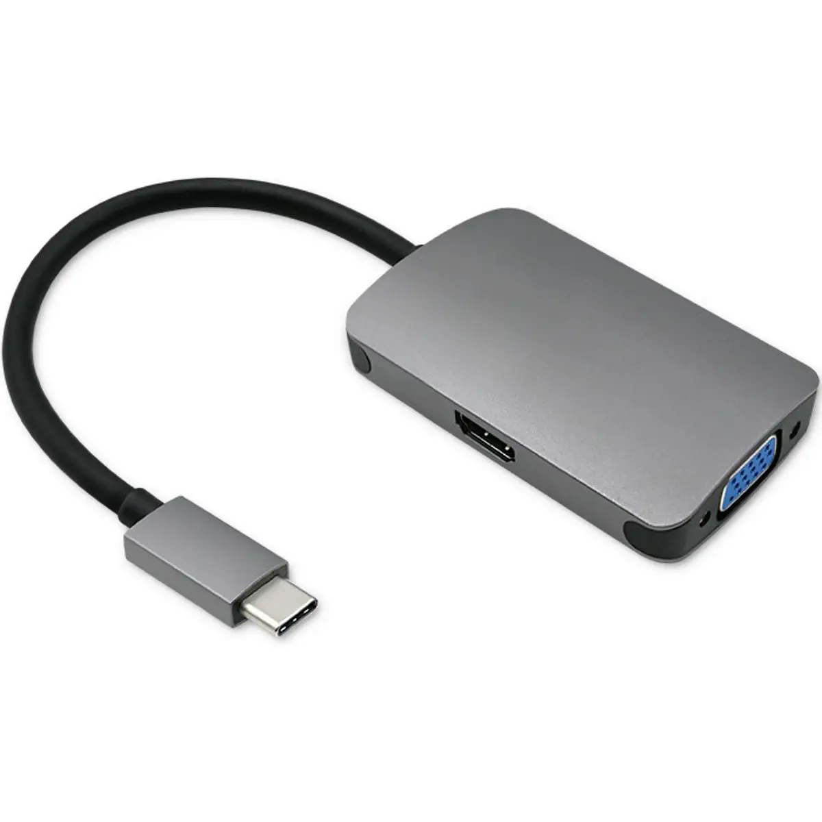 Hub Adaptador USB-C 3.1 2 Portas (HDMI 4K + VGA)
