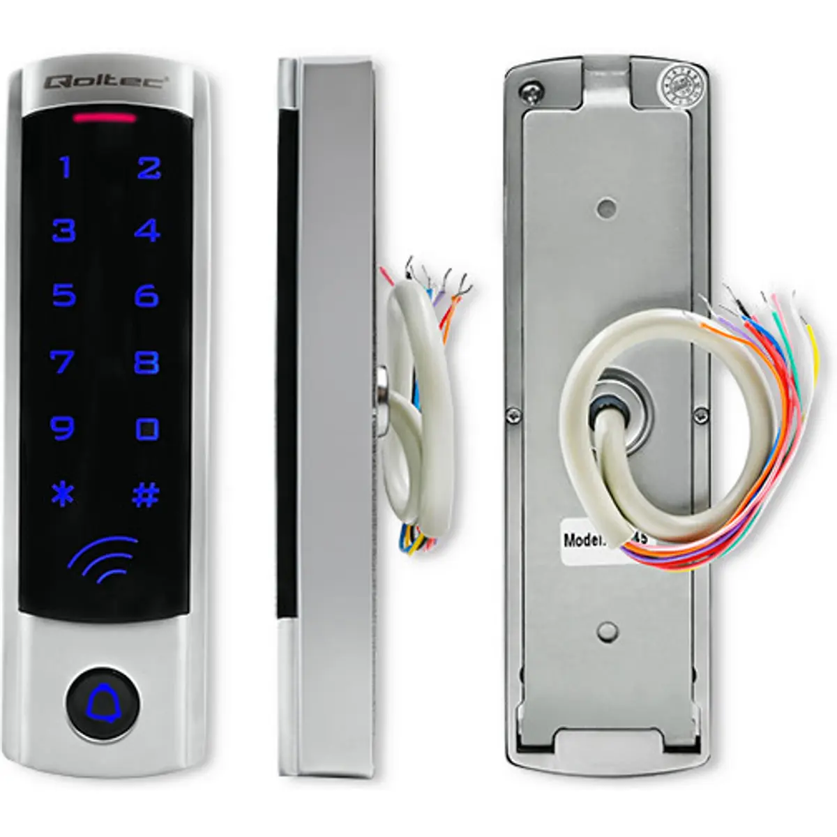 Fechadura eletrónica c/ RFID, PIN tátil e campainha - IP68