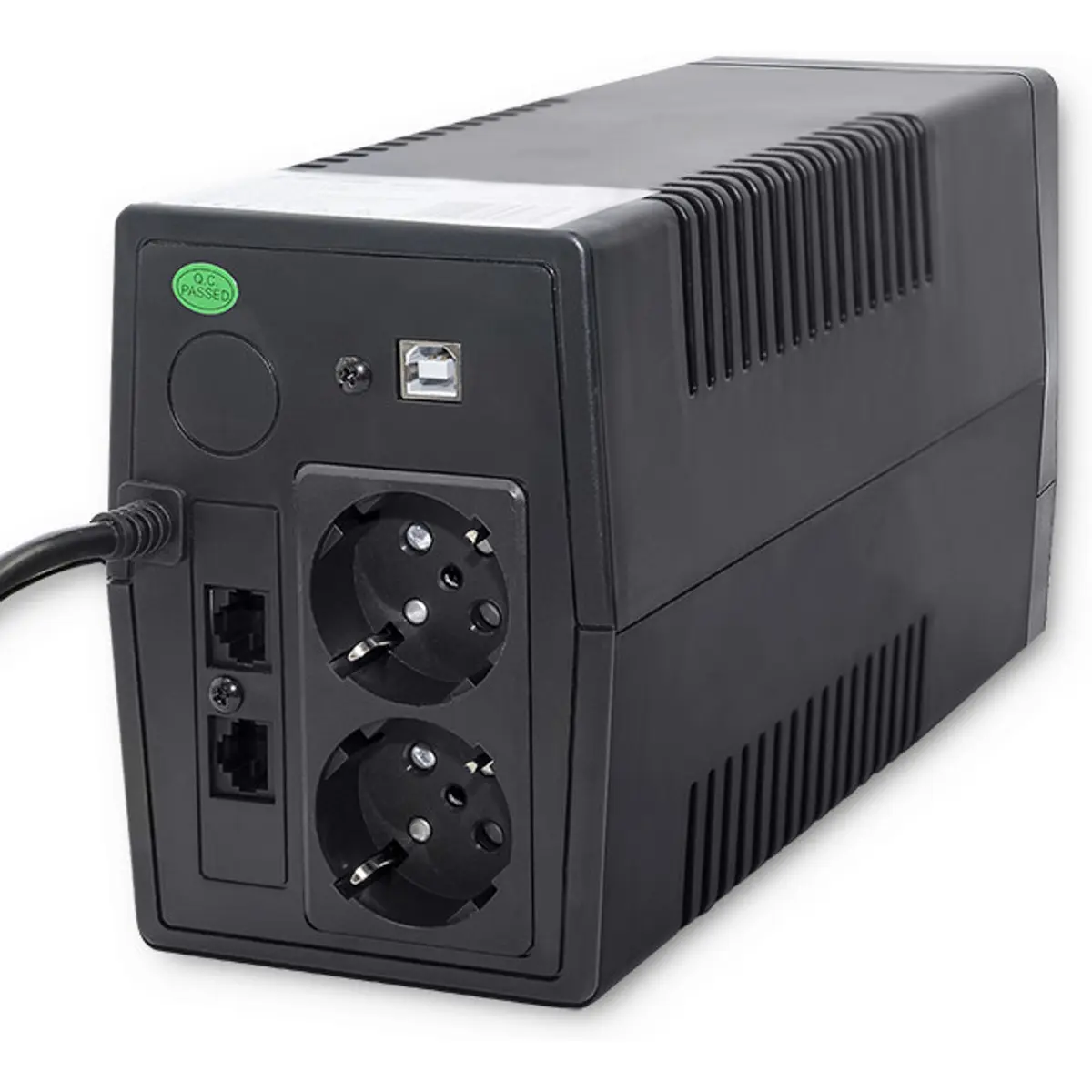Qoltec Monolith 53980 - UPS Interativa 1000VA 600W c/ 2x Schuko + USB-B ...