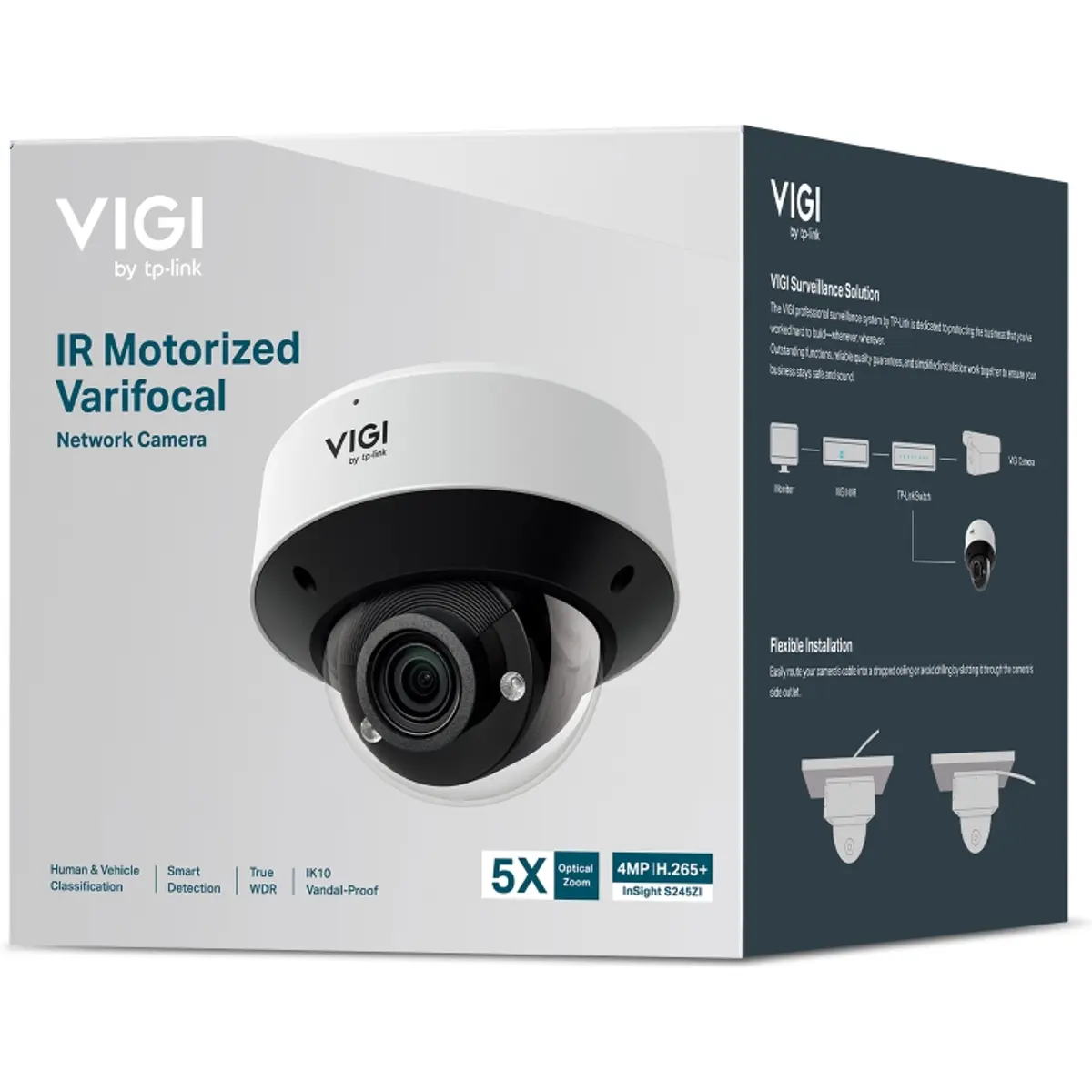 Câmara IP (Ethernet) Motorizada Pan/Tilt 4MP Varifocal (2.7-13.5mm) IR 60m - IP67 [Recondicionado]