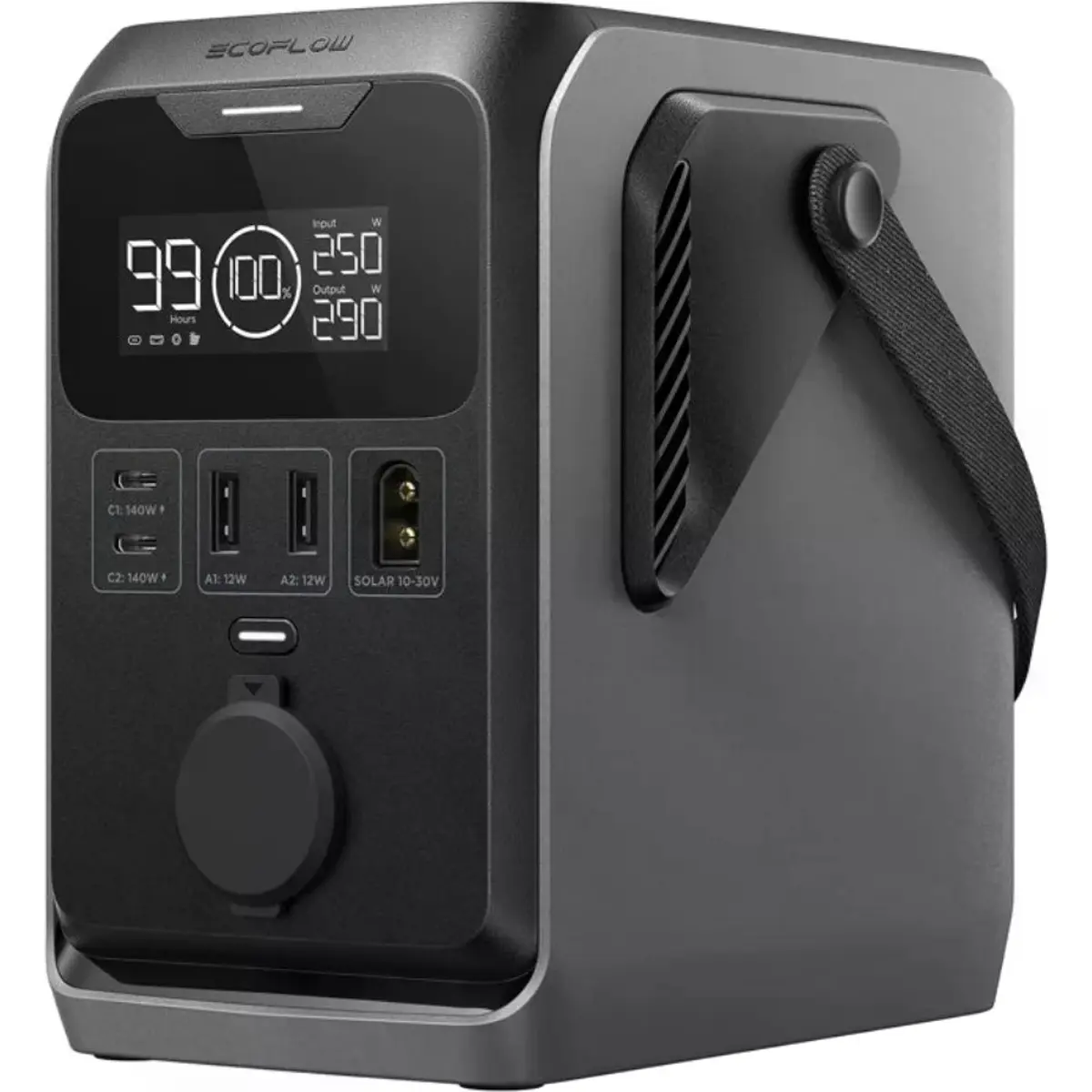 Power Station portátil 300W (apenas DC) 288Wh c/ carregamento solar