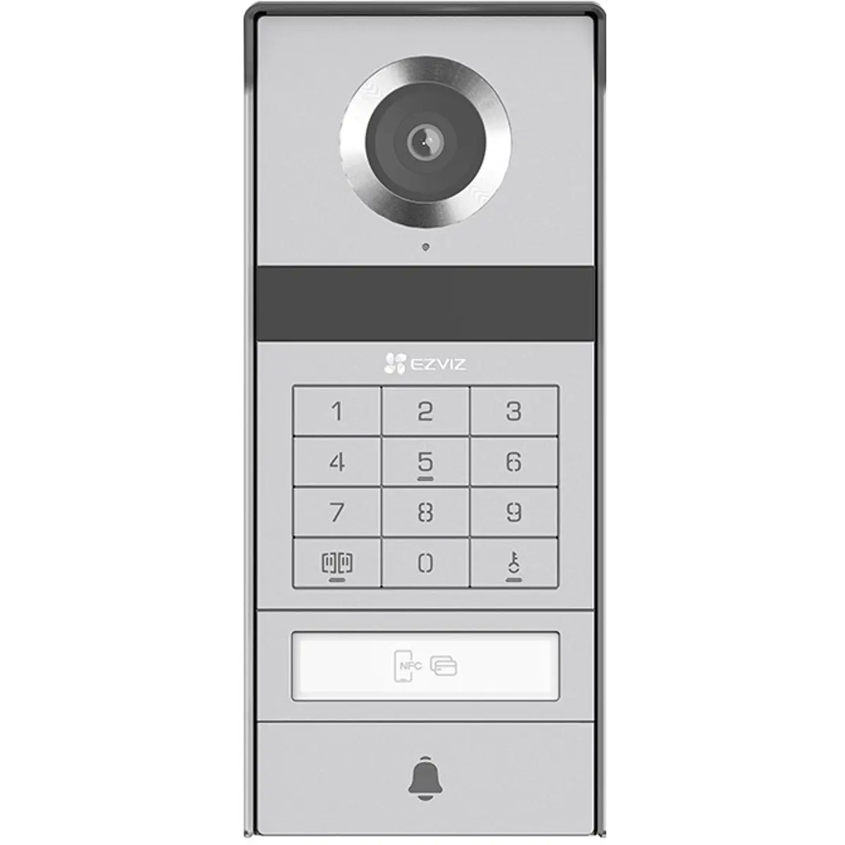 Kit videoporteiro inteligente Wi-Fi 6 / 2 fios c/ câmara 4K + Ecrã Tátil 8'' + RFID / QR Code / NFC / Password