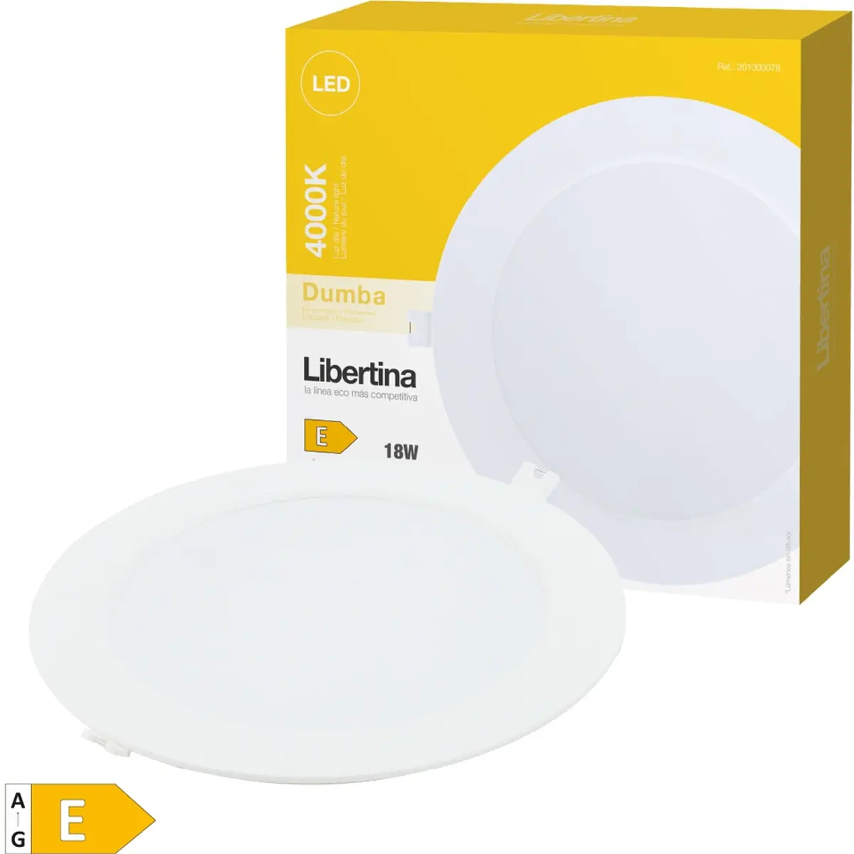 Downlight LED redondo LGP 18W 1600lm 4000K (branco neutro) Ø221x29mm (Ø205mm) - com driver