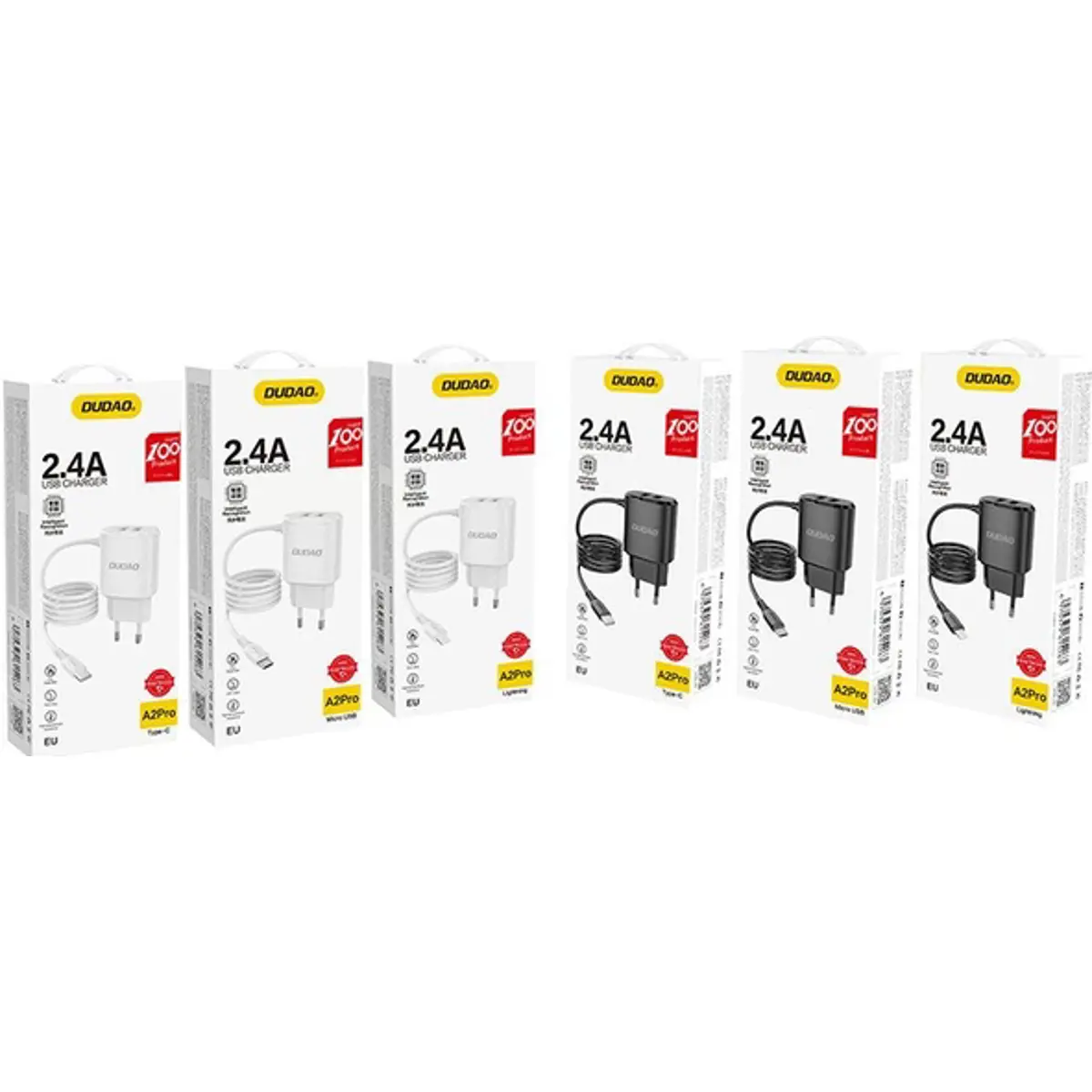 Carregador 2x USB-A 2.4A 12W c/ cabo Lightning