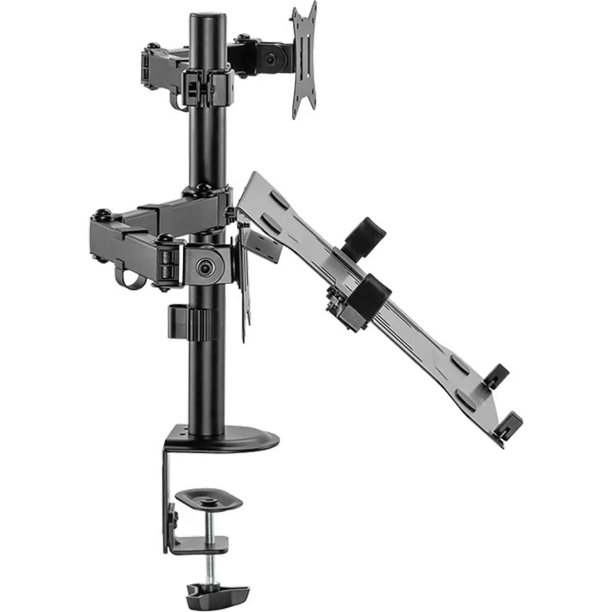 Suporte de mesa articulável para monitor de 17'' a 32'' e portátil de 10'' a 15.6"