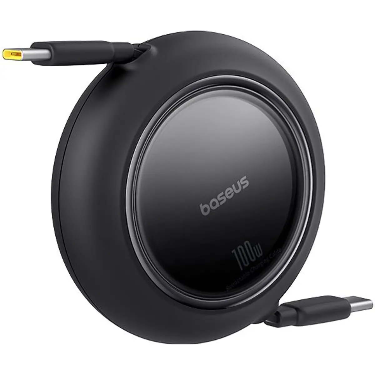 Cabo retráctil USB-C macho <-> USB-C macho 100W PD - preto - 1.5m