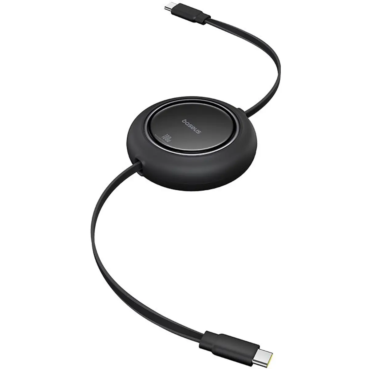 Cabo retráctil USB-C macho <-> USB-C macho 100W PD - preto - 1.5m