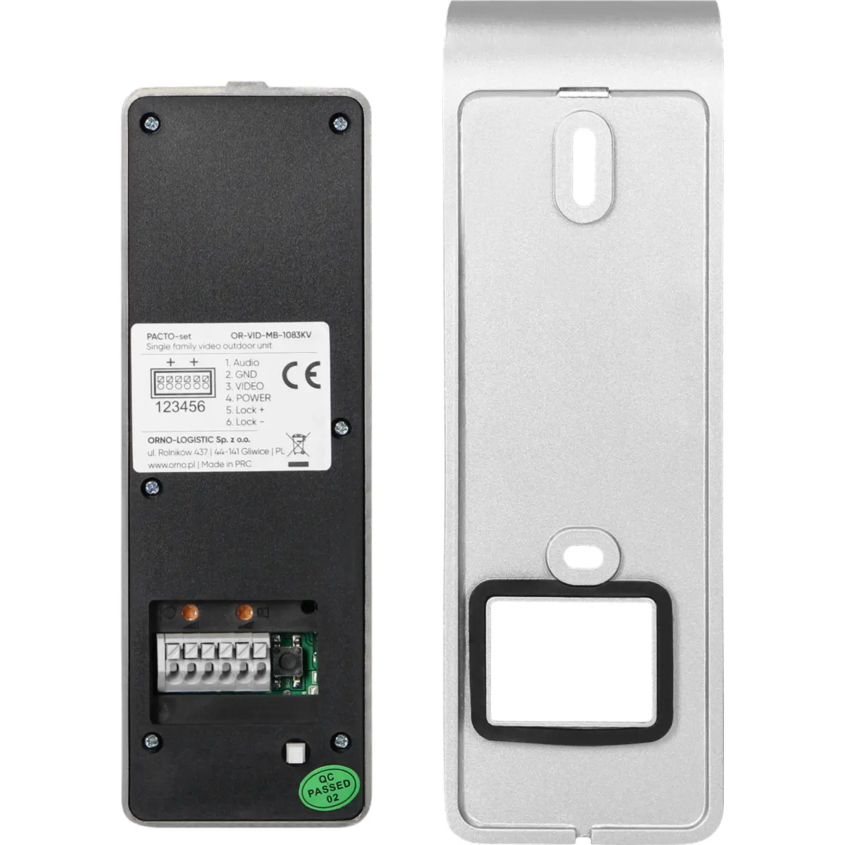 Kit video-porteiro 4 fios c/ ecrã 4.3'' - IP65