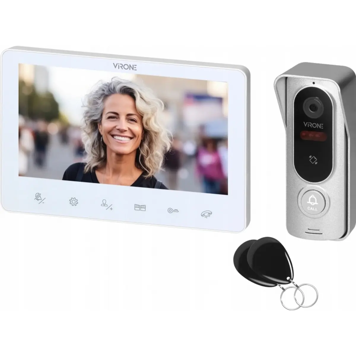 Kit Video-porteiro 4 fios c/ écrã 7" - IP65